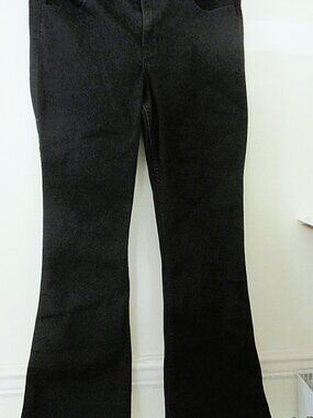 Hollister womens jeans size 8s 29Ws black boot cut flared 5 pockets stretch